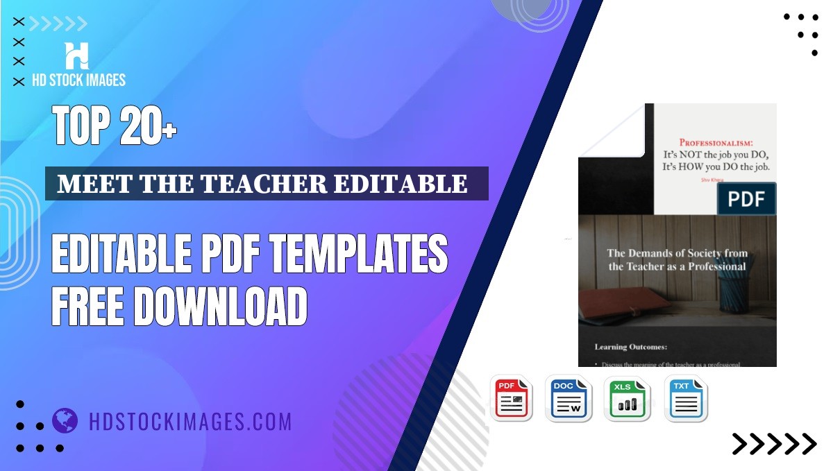 Top 20+ Meet The Teacher Editable   Editable PDF Templates Free Download