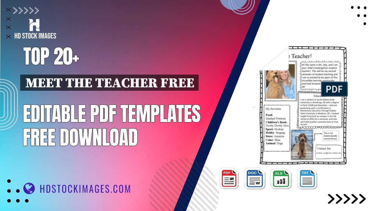 Top 20+ Meet The Teacher Free Editable PDF Templates Free Download