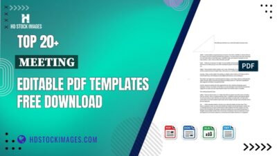 Top 20+ Meeting Editable PDF Templates Free Download