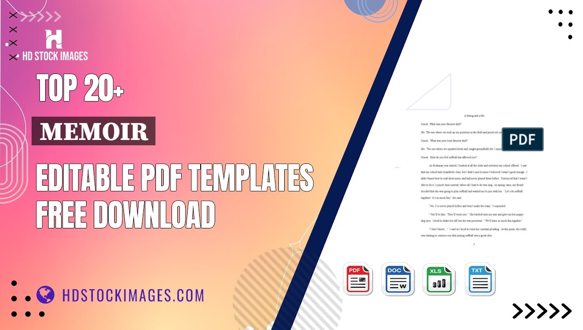 Top 20+ Memoir Editable PDF Templates Free Download