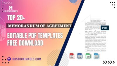 Top 20+ Memorandum Of Agreement Editable PDF Templates Free Download