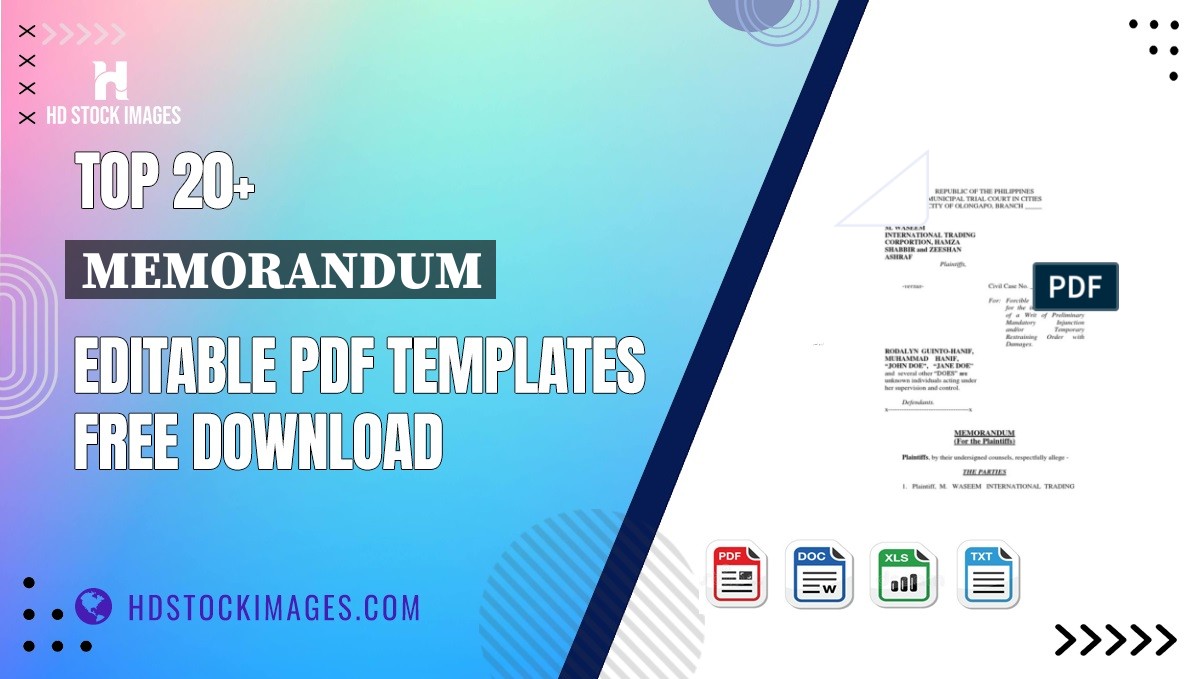 Top 20+ Memorandum Editable PDF Templates Free Download