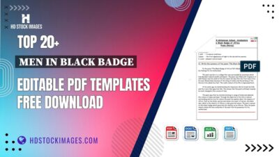 Top 20+ Men In Black Badge Editable PDF Templates Free Download