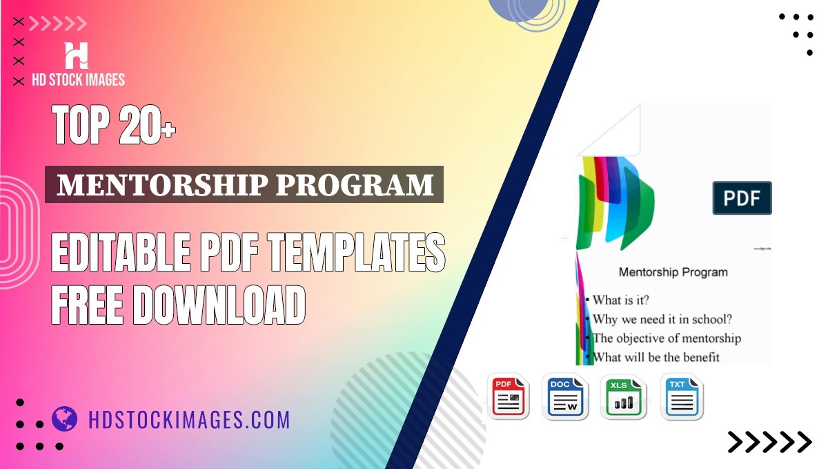 Top 20+ Mentorship Program Editable PDF Templates Free Download