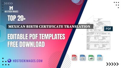 Top 20+ Mexican Birth Certificate Translation   Editable PDF Templates Free Download