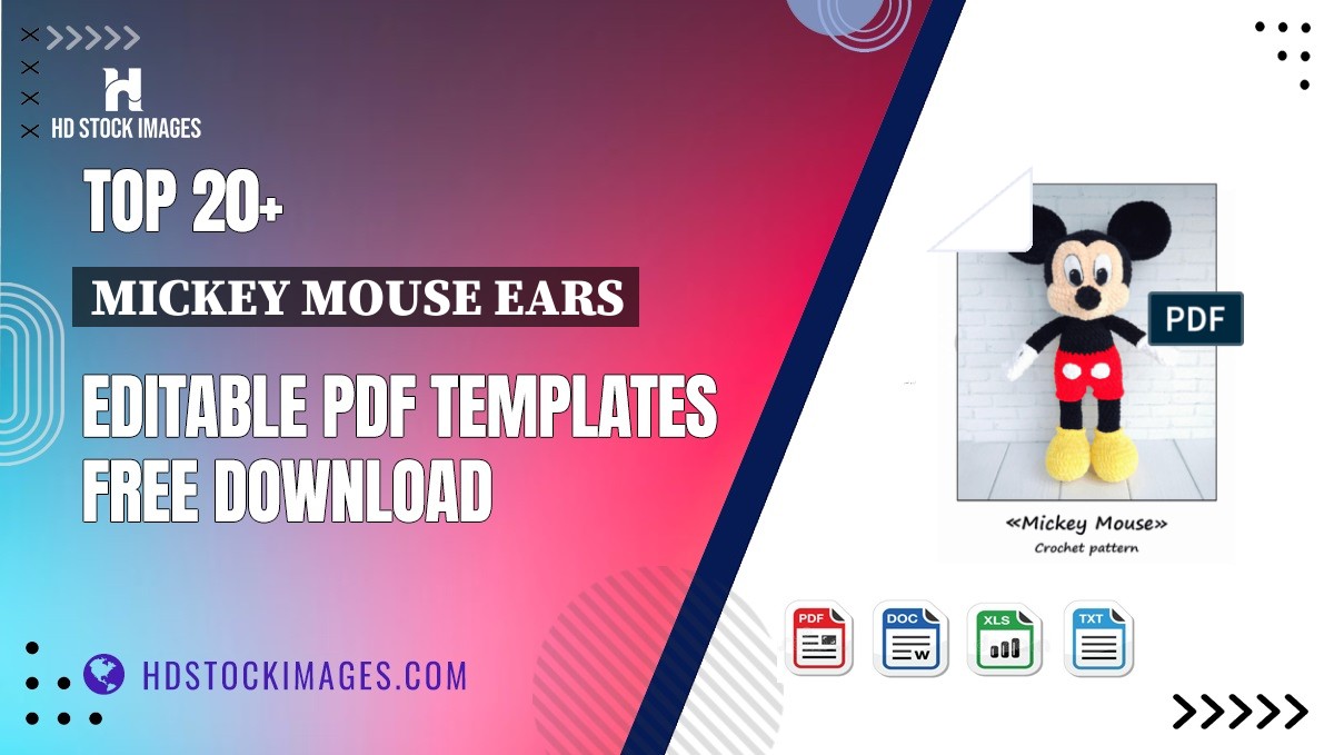 Top 20+ Mickey Mouse Ears Editable PDF Templates Free Download