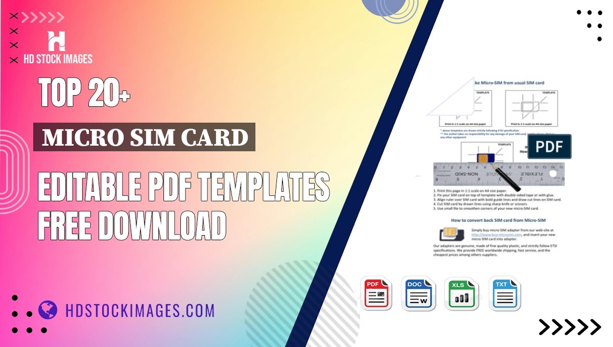 Top 20+ Micro Sim Card Editable PDF Templates Free Download