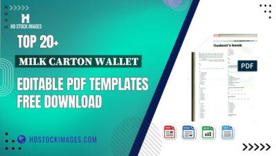 Top 20+ Milk Carton Wallet Editable PDF Templates Free Download