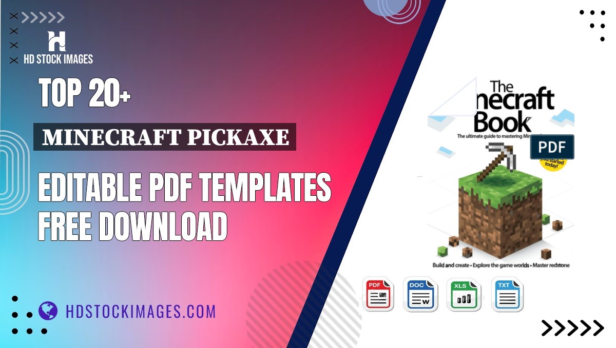 Top 20+ Minecraft Pickaxe Editable PDF Templates Free Download