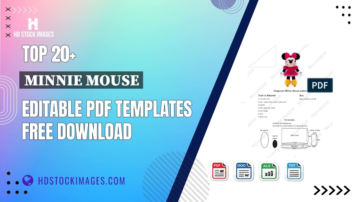 Top 20+ Minnie Mouse Editable PDF Templates Free Download