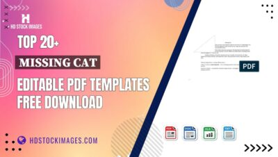 Top 20+ Missing Cat Editable PDF Templates Free Download