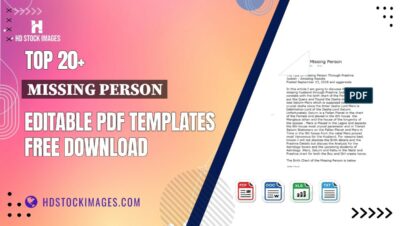 Top 20+ Missing Person Editable PDF Templates Free Download