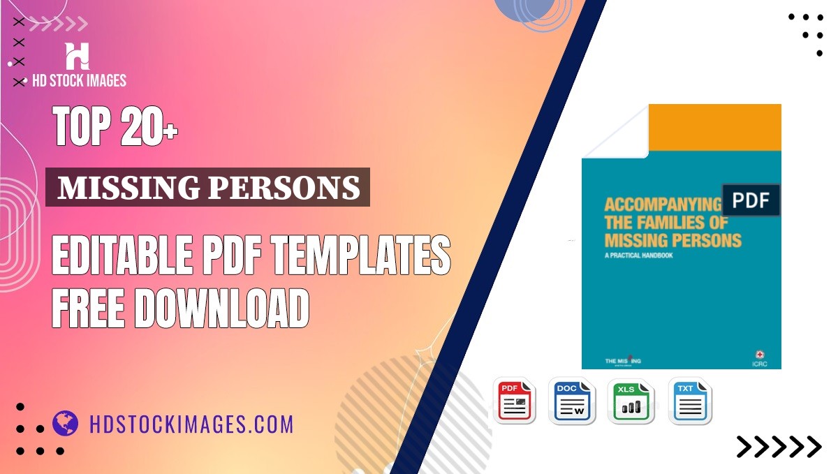 Top 20+ Missing Persons Editable PDF Templates Free Download
