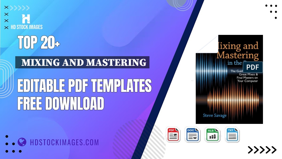 Top 20+  Mixing And Mastering Editable PDF Templates Free Download