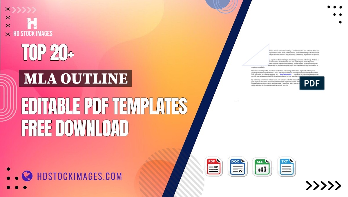 Top 20+ Mla Outline Editable PDF Templates Free Download