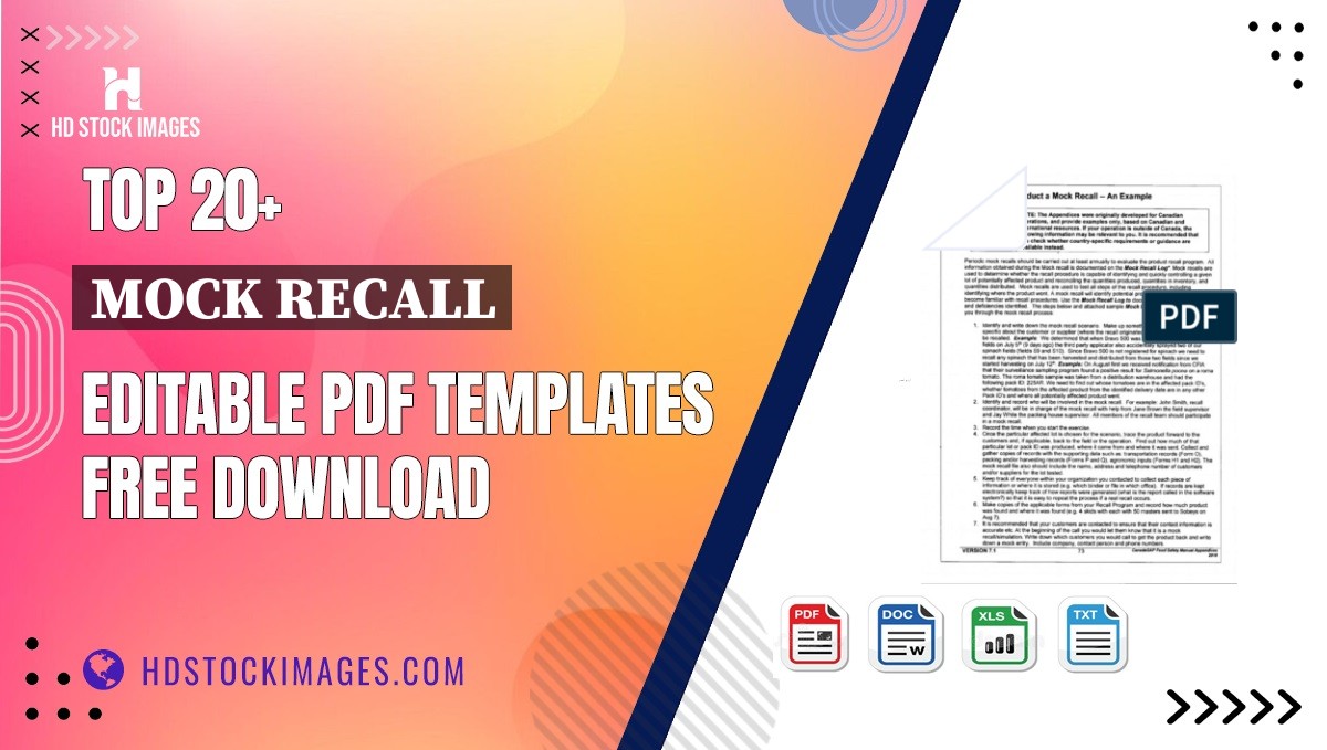 Top 20+ Mock Recall Editable PDF Templates Free Download