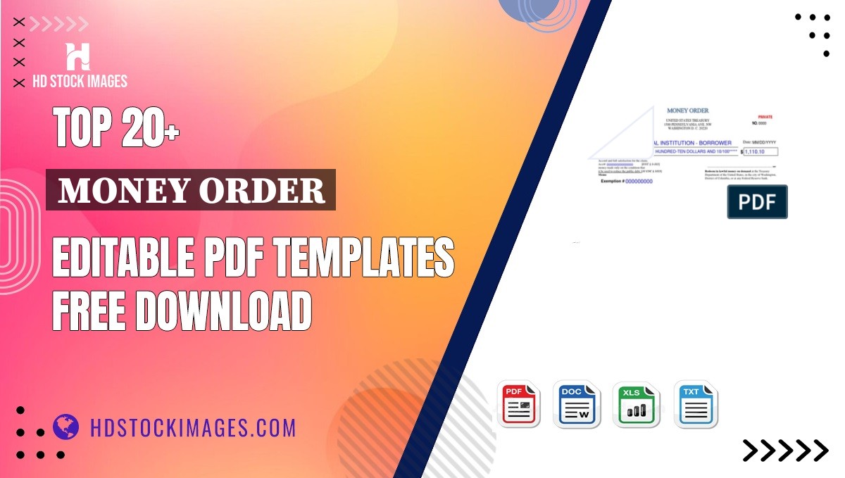 Top 20+ Money Order Editable PDF Templates Free Download