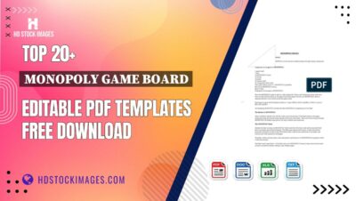 Top 20+ Monopoly Game Board Editable PDF Templates Free Download