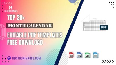 Top 20+ Month Calendar Editable PDF Templates Free Download