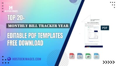 Top 20+ Monthly Bill Tracker Year Editable PDF Templates Free Download