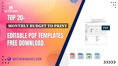 Top 20+ Monthly Budget To Print Editable PDF Templates Free Download