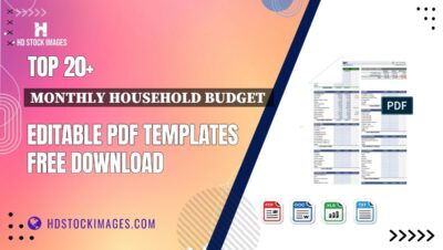 Top 20+ Monthly Household Budget Editable PDF Templates Free Download