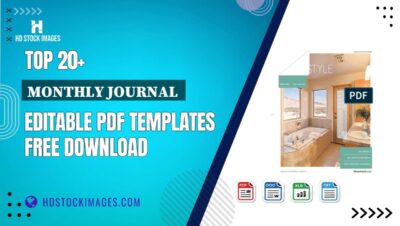 Top 20+ Monthly Journal  Editable PDF Templates Free Download