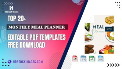 Top 20+ Monthly Meal Planner   Editable PDF Templates Free Download