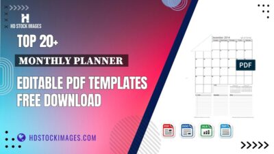 Top 20+ Monthly Planner  Editable PDF Templates Free Download