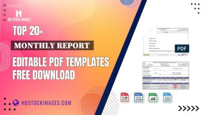 Top 20+ Monthly Report  Editable PDF Templates Free Download