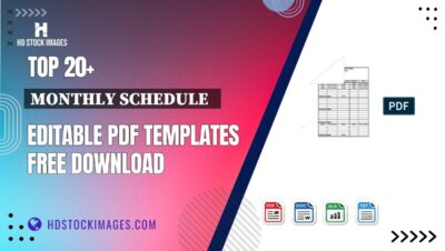 Top 20+ Monthly Schedule   Editable PDF Templates Free Download