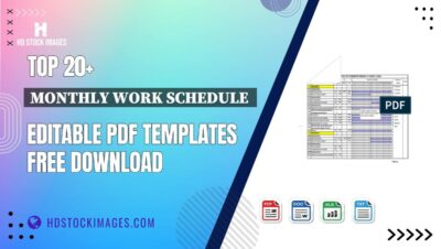 Top 20+ Monthly Work Schedule  Editable PDF Templates Free Download