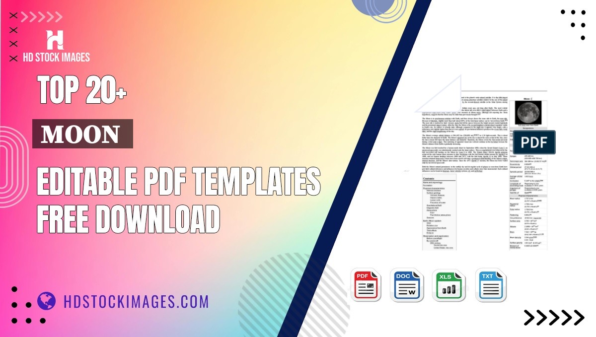 Top 20+ Moon  Editable PDF Templates Free Download