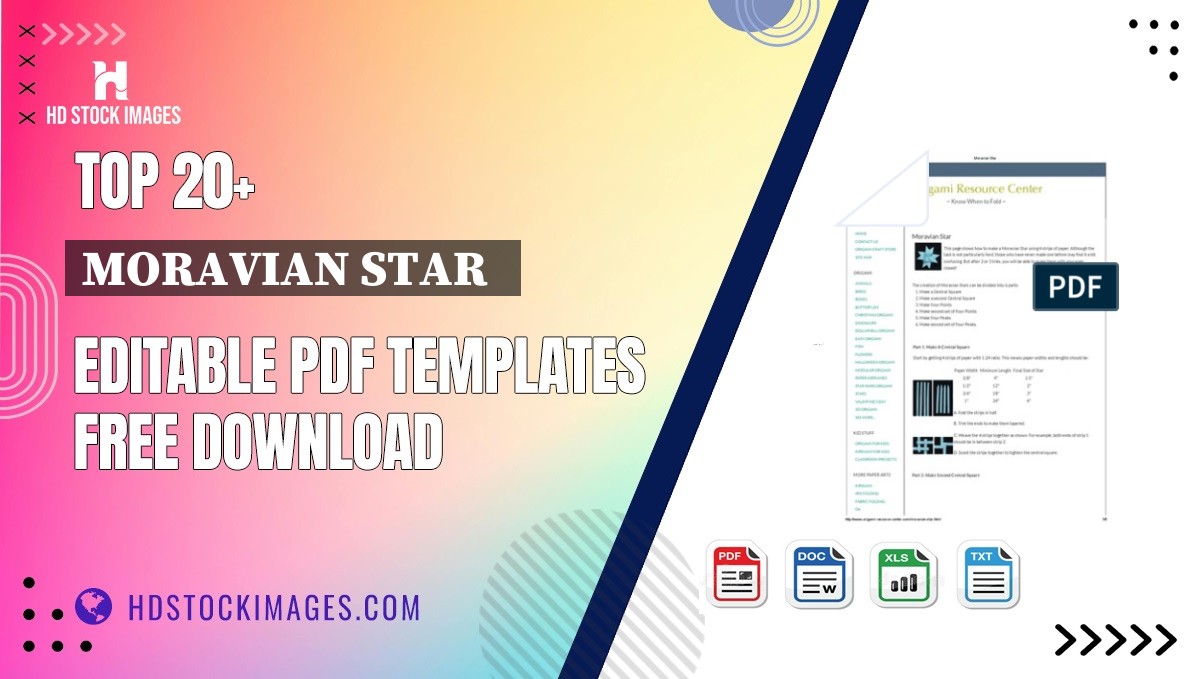 Top 20+ Moravian Star   Editable PDF Templates Free Download