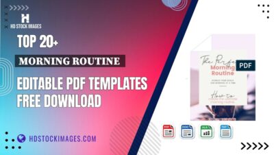 Top 20+ Morning Routine  Editable PDF Templates Free Download