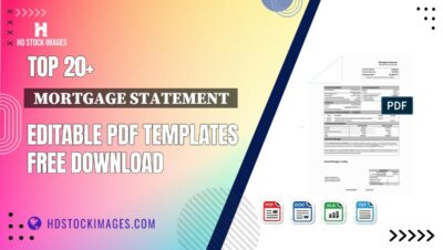 Top 20+  Mortgage Statement  Editable PDF Templates Free Download