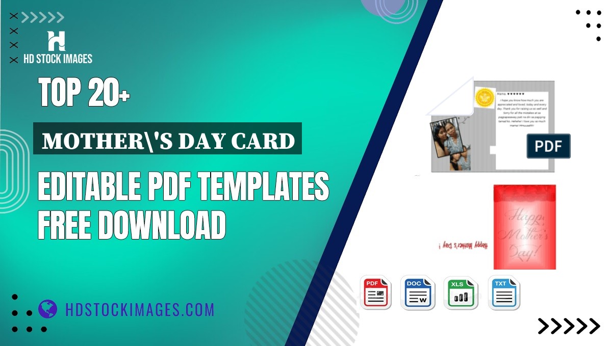 Top 20+ Mother's Day Card Editable PDF Templates Free Download