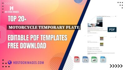 Top 20+ Motorcycle Temporary Plate Editable PDF Templates Free Download