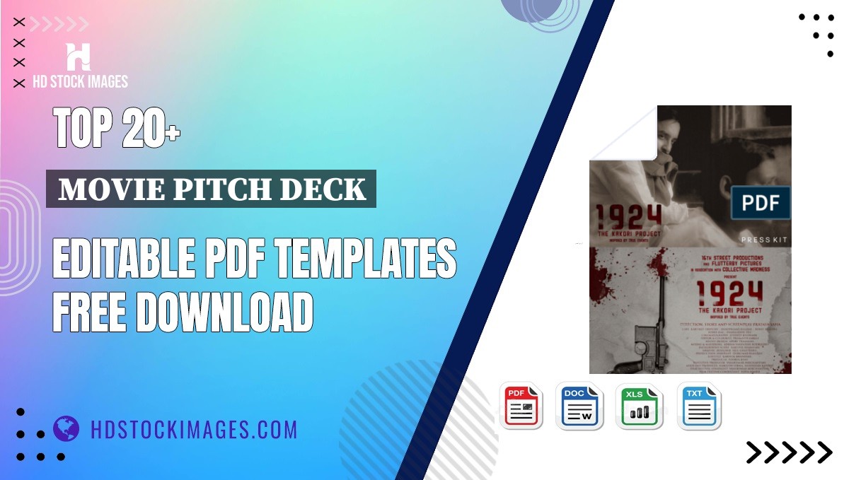 Top 20+ Movie Pitch Deck Editable PDF Templates Free Download