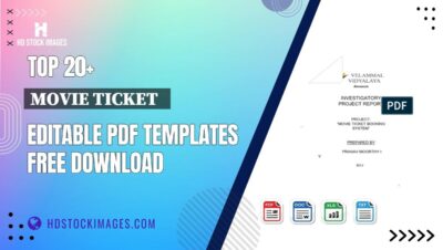 Top 20+ Movie Ticket Editable PDF Templates Free Download