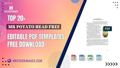 Top 20+ Mr Potato Head Free Editable PDF Templates Free Download