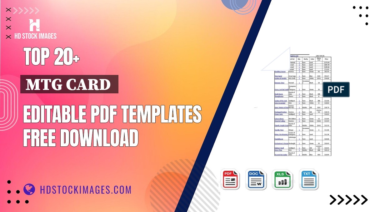 Top 20+ Mtg Card  Editable PDF Templates Free Download