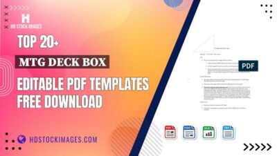 Top 20+ Mtg Deck Box Editable PDF Templates Free Download