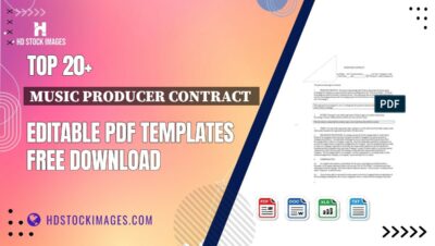 Top 20+ Music Producer Contract  Editable PDF Templates Free Download