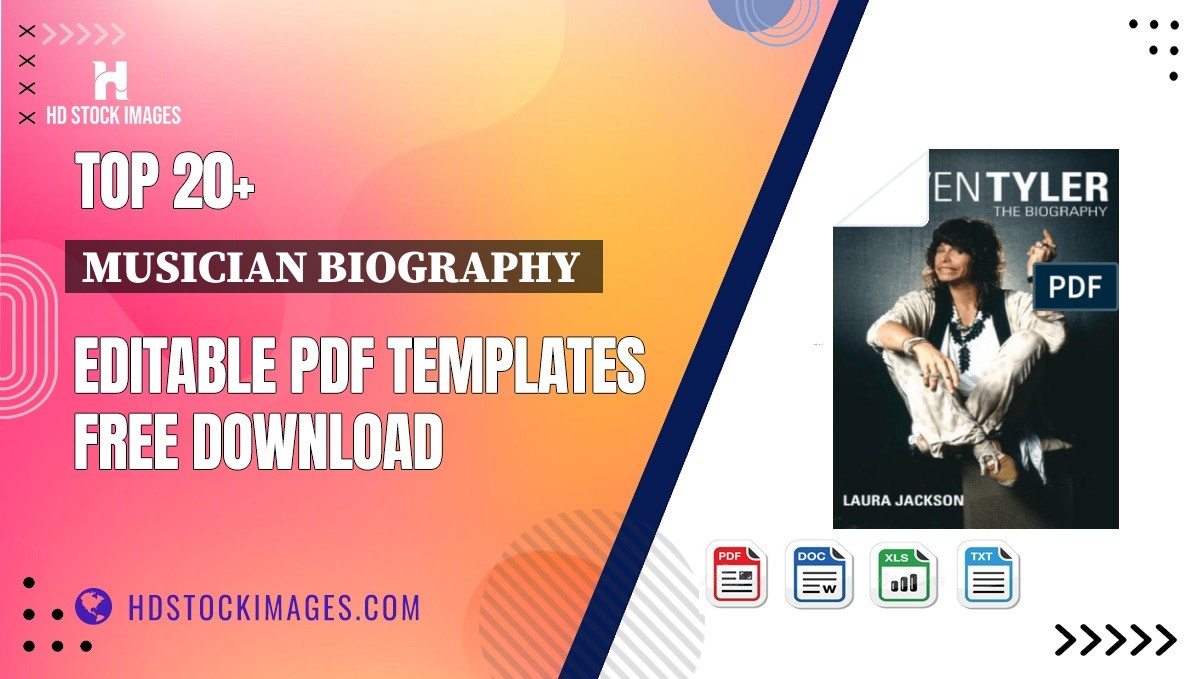 Top 20+ Musician Biography  Editable PDF Templates Free Download