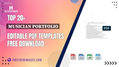 Top 20+ Musician Portfolio Editable PDF Templates Free Download