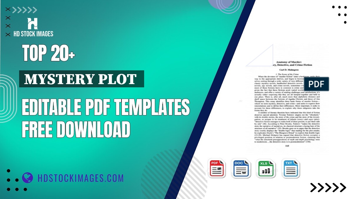 Top 20+ Mystery Plot  Editable PDF Templates Free Download