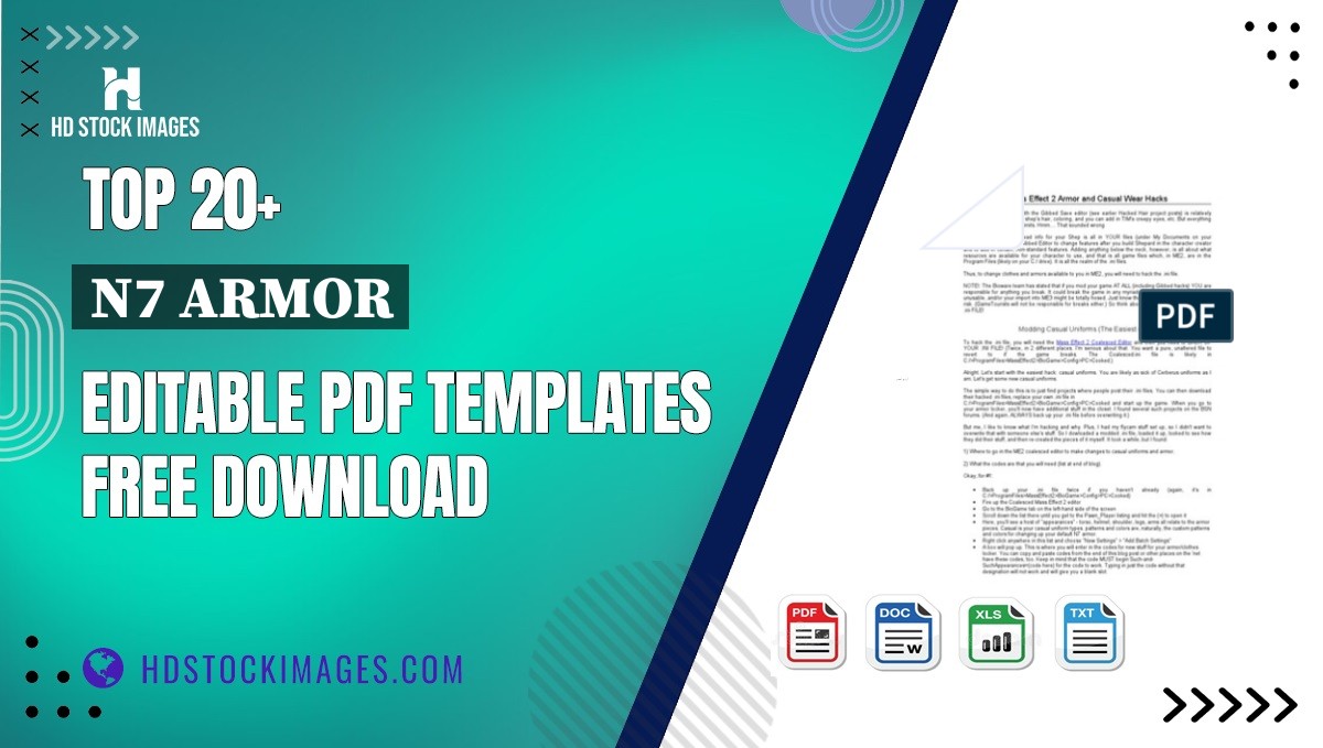 Top 20+ N7 Armor Editable PDF Templates Free Download