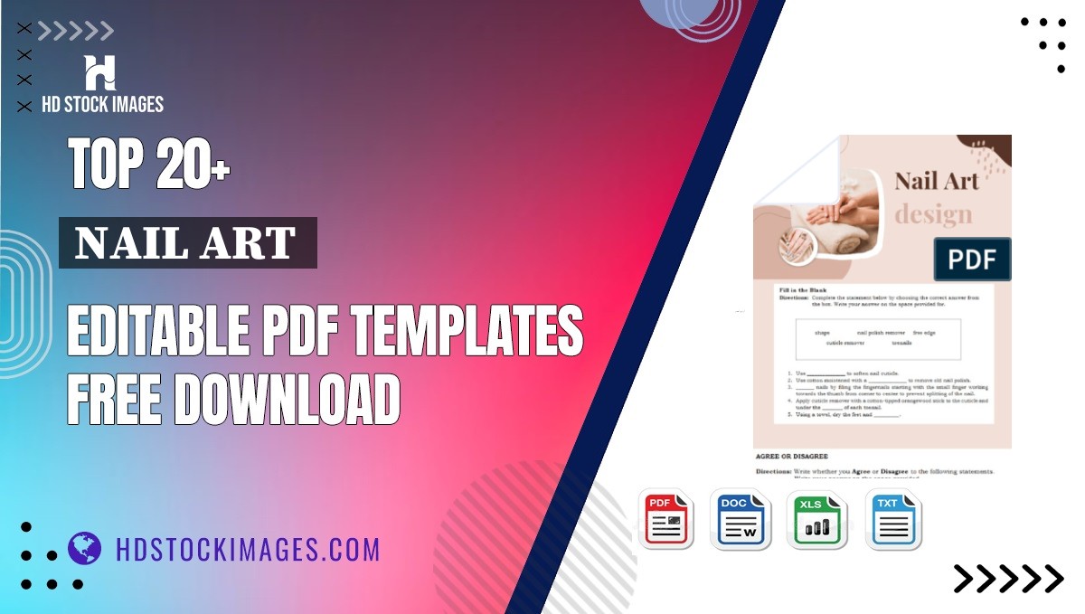 Top 20+ Nail Art  Editable PDF Templates Free Download