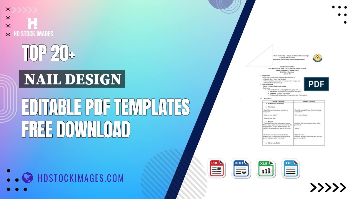 Top 20+ Nail Design Editable PDF Templates Free Download